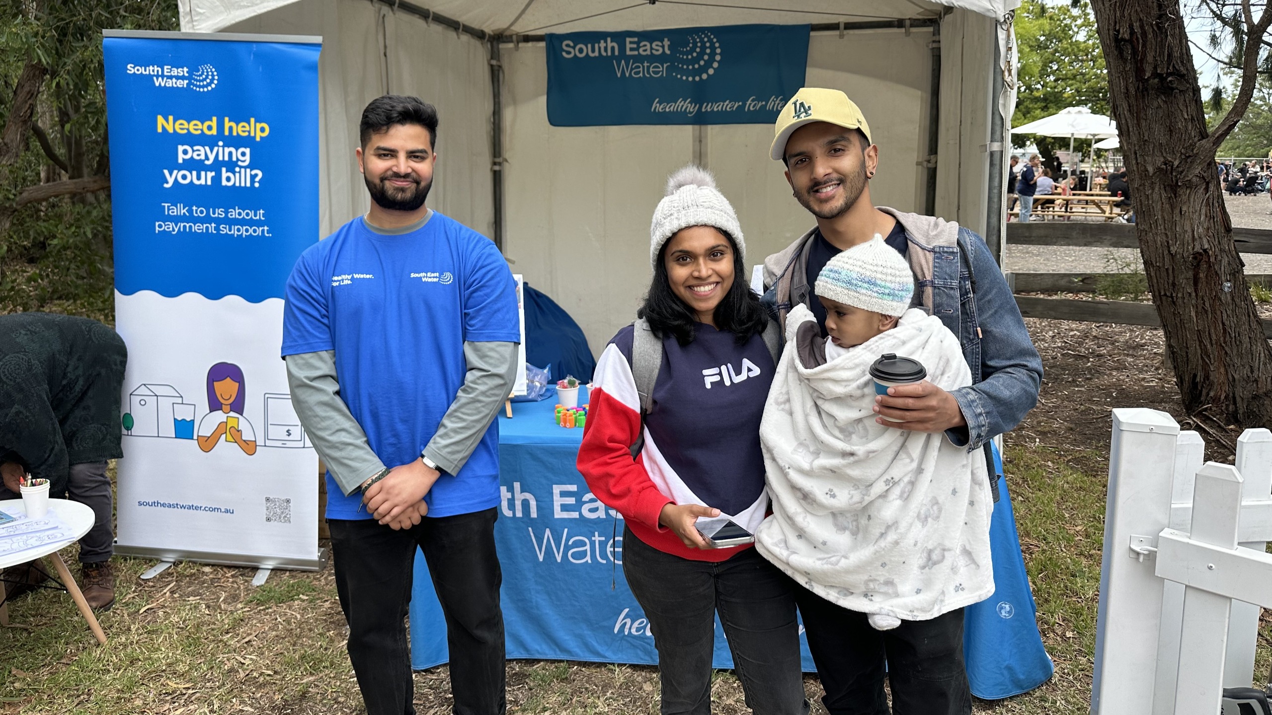 Picture of a South East Water pop-up stand